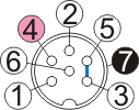 6-polige DIN-Buchse